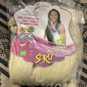 ‼️*final price*Platinum Blonde Pre Stretched Braiding Hair Extensions